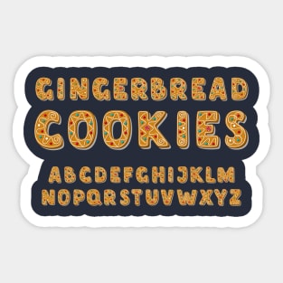 alphabet gingerbread cookies Sticker